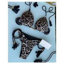 Sexy Swimsuit Women Triangle Bikinis Set Thong Bandage Swimsuits Solid Color Bathing Suit  Two Piece String Swimear Beach Wear S