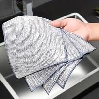 20Pcs Non-Scratch Steel Fleece Scrubbers Easily Remove Grease, Oil, and Dirt - Reusable and Washable Suitable for Kitchen, Bathroom