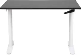 Beliani Reguliuojamo aukščio stalas DESTINAS Juodas/baltas 120 cm 72 cm