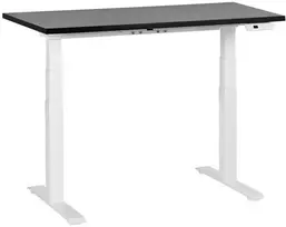 Beliani Elektriškai reguliuojamas stalas DESTINES juodas/baltas 120 cm 72 cm