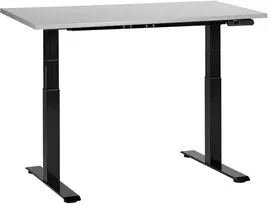 Beliani DESTINES elektrinis reguliuojamo aukščio rašomasis stalas, pilka/juoda, 120 cm, 72 cm