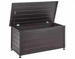Beliani CAMPALTO sodo dėžė, metalinė, 123 cm, 60 cm, tamsiai ruda