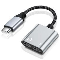 Aluminum Alloy Headphone Adapter Type C To 3.5mm Converter Dongle For Laptops Smartphones Tablets