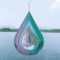 Wind Chime for Outdoor Garden r Colorful 30cmx20cm blue