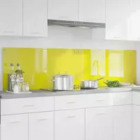 Virtuvės atbraila 2 pcs Geltona 100 x 50 cm grūdintas stiklas