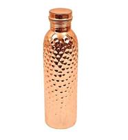TreegoArt Copper Water Bottle Handmade Leak Proof Copper Vessel For Travel Copper For Drinking Water - 1000 Ml Pack of 1 1000 Ml ruda