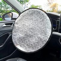 Karščiui atsparus automobilio vairo užvalkalas, Šilumos izoliacijos, Apsaugantis nuo saulės ir Suderinamas su daugeliu automobilių modelių gray