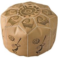 53x35cm Marokiečių odinis pufas Rankų darbo odinis pufas Prabangus pufas Osmanų kojų atrama Pufas Tikra natūrali ožkos oda Neužpildytas (Dark khaki,53x35cm Unstuffed) tamsi chaki spalva