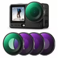 Kf filtrų rinkinys 4x Cpl filtrai + pilkas Nd8 Nd16 Nd32, skirtas DJI Osmo Action 6 K&f / SKU: 2709