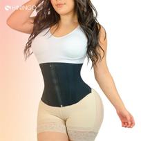 Short 3 Layers Latex Waist Trainer Corset Steel Bones Shapewear Body Shapers Women Corset Slimming Belt Waist Shaper One Size juoda