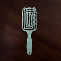 A9 Home Salon Barber Comb with Nylon Teeth Hollow Plastic Hairbrush Custom Logo Fashion Portable Fluffy Travel žalia