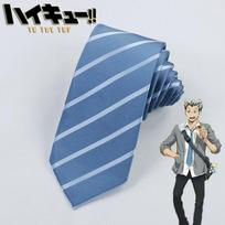Haikyuu Volleyball Anime Tie With Polyester Fabric For Sports Enthusiasts And Casual Styling dangaus mėlyna spalva