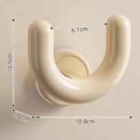 Bathroom Suction Cup Shoe Rack With Wall Mount For Organizing Toilets And Showers Cream White