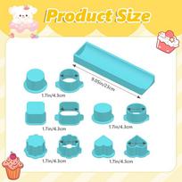 Cake Pop Mold Set with Tray Food Grade Heart Shapes Oval Baking Molds for Cake for Home Kitchen Wedding Party Birthday mėlyna