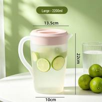 Large Glass Cold Water Pitcher with Lid
