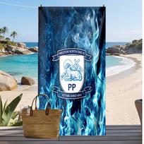 Preston North End Football Print Beach Towel, Large Soft Quick Dry Towel for Beach Camping Swimming 70cmx140cm(27x55inch)