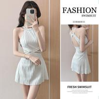 One-piece swimsuit women's hot spring skirt new model to cover the belly and look thin, conservative summer temperament vacation sexy swimsuit For wholesale, please take the [one size fits all] balta