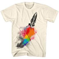 Flash Gordon Classic 80's Movie Multi Color Spaceship Take Off Men's T Shirt 3XL