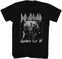 Def Leppard Black & White Hysteria Tour 1987 Men's T Shirt Rock Band Music Merch XL