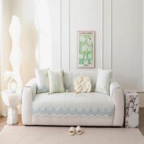 Cotton Sofa Cushion Four Seasons Universal Pastoral Style Non-Slip Sofa Towel Back Towel Cover Cloth Sofa Cushion Full Set 70x70cm