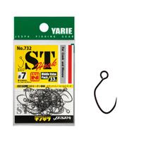 YARIE No.732 ST Hook Vertical Eye Barbless Single Hook for #7 juoda