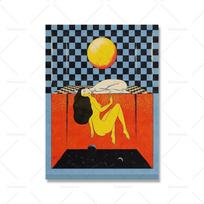 Abstract Women Body Posters Vintage Geometry Canvas Paintings Retro Fun Wall Art Print Picture Living Room Interior Home Decor 21x30cm No Framed
