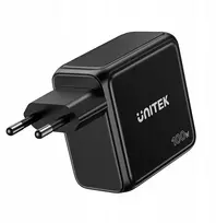 UNITEK GAN CHARGER WITH DISPLAY, 100W, 3xUSB-C