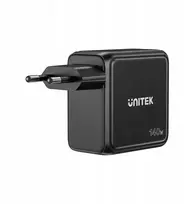 UNITEK GAN CHARGER WITH DISPLAY, 140W, 3xUSB-C