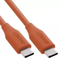 USB kabelis InLine USB 2.0 USB-C kabelis Greito įkrovimo kabelis 100W Papajų/Oranžinis 2m