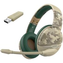 NUBWO G08 Wireless Gaming Headset with Microphone, 100-Hr Battery Life, 10m Range, Unique Desert Color, Compatible with PS4/PS5/PC/Mac 19.87*20.5*10.69cm pilka