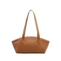 Large Capacity Simple Shoulder Wing Bag, Leather Tote Bag, Fashionable Portable Women's Bag chaki