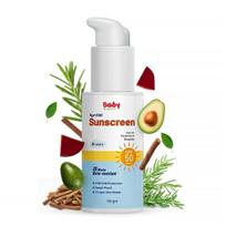 Babyorgano Natūralus apsauginis kremas nuo saulės vaikams (2+ metų) SPF 50 PA+++ UVA/UVB/Tinka visų tipų odai |Apsauga nuo saulės |Gilus drėkinimas 50g (Pakuotėje 1 vnt)