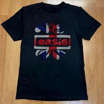 Rare Oasis Union Jack Logo T-shirt, Unisex Black Cotton T-shirt, Size S-4XL S