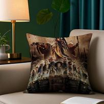 The W-walking dead Pillow Case Short Plush Print Cushion Cover Square Throw Pillow Covers Sofa Home Decor 12x12Inch