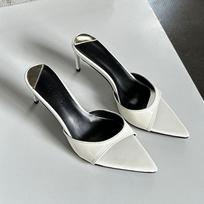 Fashion Female Slip On Footwear Sexy Ladies High Heels Pumps Shoes Summer Spring Fashion Pointed Toe Women Thin Heels Shoes 35 smėlis