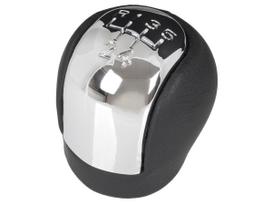 Opel Vectra C 02-08 gear shift knob 5 SPEED ECO LEATHER + CHROME reverse gear on TOP