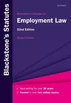 KNYGA Richard Kidner Blackstone's Statutes on Employment Law
