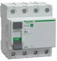 SCHNEIDER ELECTRIC EASY9 VIKAVIRTAKYTKIN (RCCB), 4P, 25A, A-TYYPPI, 30 MA