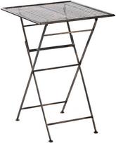 Beliani Sodo baro stalas BORMIO 60 cm 60 cm Metalinis Juodas