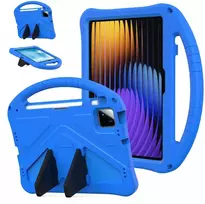 Planšetinio kompiuterio dėklas 4kom.pl Dėklas FunColor, skirtas Xiaomi Pad 7 / Pad 7 PRO 11.2, su stovu ir rankena, sustiprintas, mėlynas