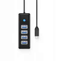 Orico PW4U-C3 USB Hub 4-port USB-A 3.0 1m – juodas