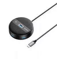 ORICO YS1-C2 4-port USB hub 1x USB-A 3.0 3x USB-A 2.0 0.3 m – juodas
