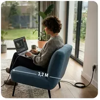 3Mk apsauga IBM/Len/As/To/Ac/Cq/HP/Dell 20V USB-C/DC 5.5x2.5mm - 3mk Hardy Nešiojamas kompiuterio maitinimo adapteris
