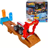 Mattel Hot Wheels Rinkinys tor + pojazd Monster Truck HW 5 Alarm + 2 priedai