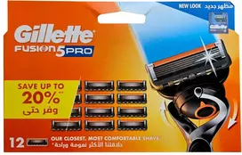 Wilkinson Sword „Gillette Fusion5 Pro“ pakaitiniai skutimosi peiliukai, 12 vnt.