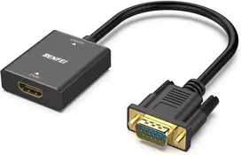 Baseus BENFEI adapteris HDMI į VGA vienkryptis su 3,5 mm garso lizdu, juodas