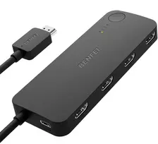 Reagle BENFEI jungiklis HDMI 4 prievadų 4K 60Hz 2K 144Hz HDCP 2.3 juodas