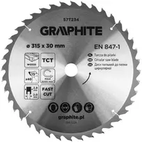 Graphite Diskinio pjūklo diskas, Widia, 315 x 30 mm, 40 dantų