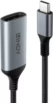 Adapteris - LINDY USB Type C į DisplayPort 8K60 Keitiklis, 32.4Gbps, Juoda