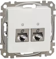 Kompiuterinis lizdas 2xRJ45 STP Schneider Sedna SDD111452S (baltas)